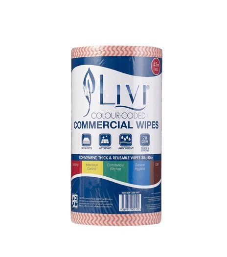 Livi Commercial Wipes Red